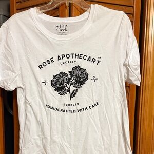 White Schitt's Creek Rose Apothecary T-Shirt